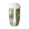 Portable Bottle Salad Container Bottle-Shaped Bento Oat Bowl for Lunch Salad Box with Fork Salad Bowl Fruit Oat Yogurt Cup 1