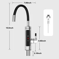 Robinet chauffe-eau instantané 3000 W 360 °   Robinet de cuisine électrique avec affichage de la température LCD, bec flexible pour la cuisine 5