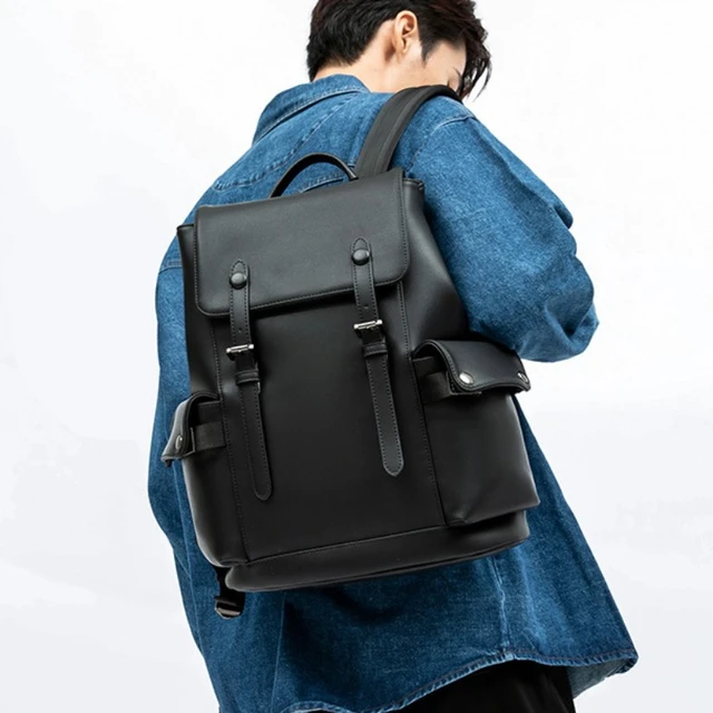 Mochila Vintage de gran capacidad para hombre, bolso de viaje de cuero PU,  multifunción, escolar, alta calidad - AliExpress