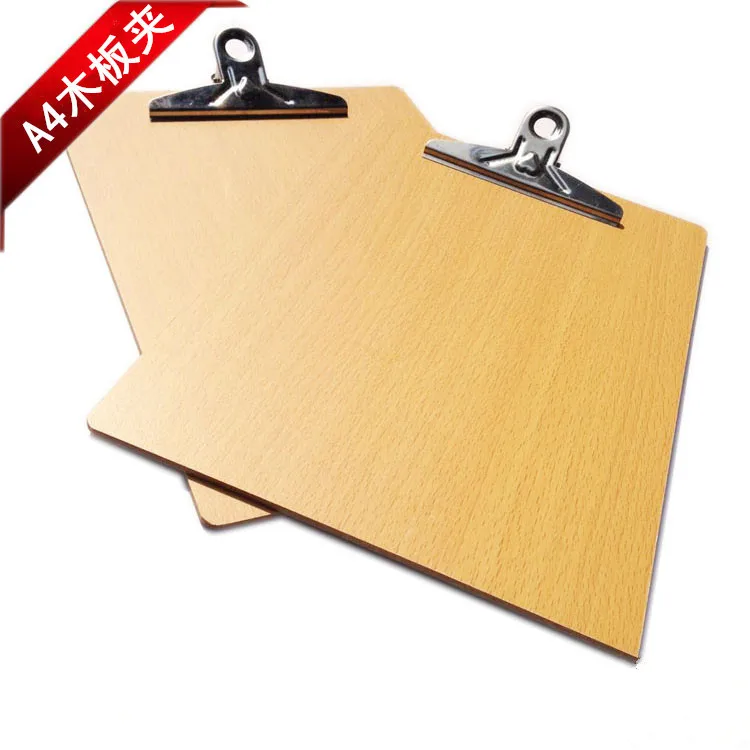 

Durable A4 Wood Board Cleat, Writing Noteboard Clip Folder