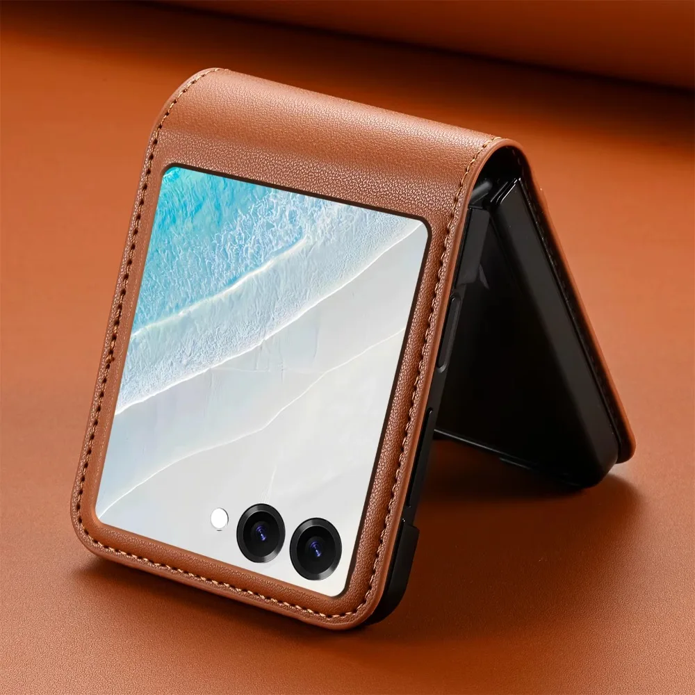 Premium Business Leather Wallet Card Slot Case with Magnetic Closure, Flip Design Cover