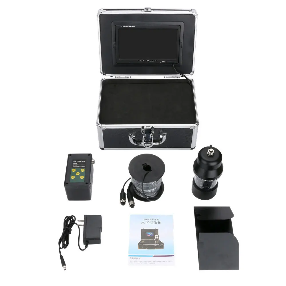 

7'' 30M 1000TVL Underwater with 22pcs LED DVR Fishing Video Camera Kit