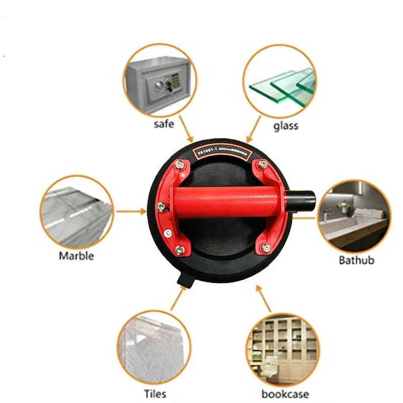 8 Inch Vacuum Suction Cup 220kg with Copper Handle Ventosas Para Vidrio Heavy Duty Lifter for Granite Tile Glass Manual Lifting