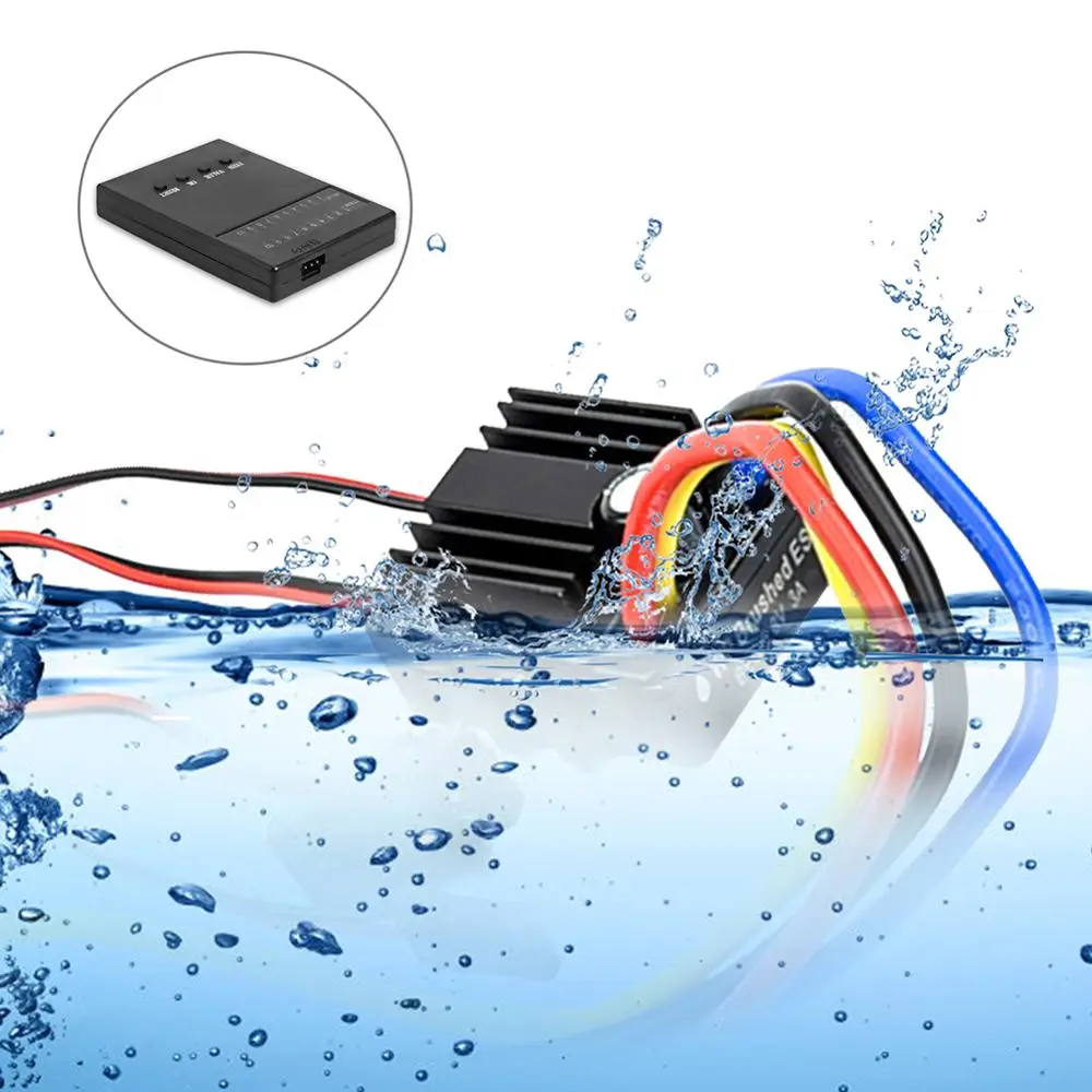 Boîtier étanche du variateur ESC Brushless 80A imperméable pour buggy RC 1/8 et 1/10