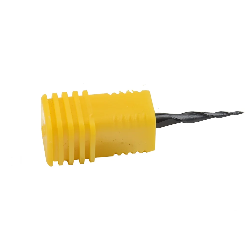 1/8 샹크 CNC 카바이드 볼 노즈 테이퍼드 엔드밀, 라디우스 0.25mm, 티알인 코팅, 연질 재료, 주철, 주강 절삭용