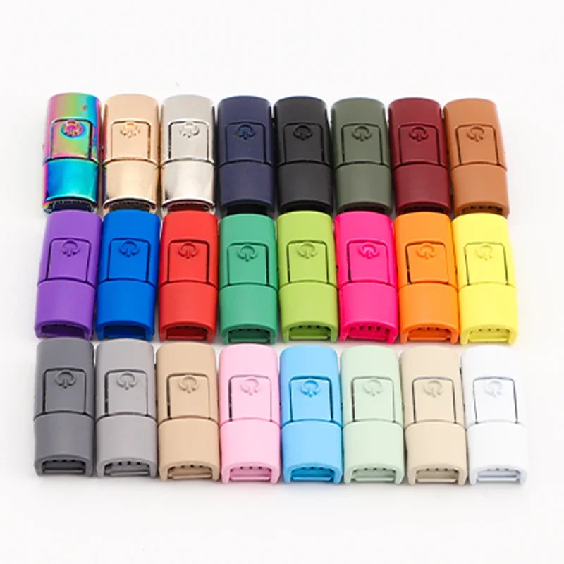 

Switches Colorful Metal Buckle No Tie Shoe Laces Press Lock Shoelaces Without Ties Elastic Flat Shoelace Sneaker Kids Adult