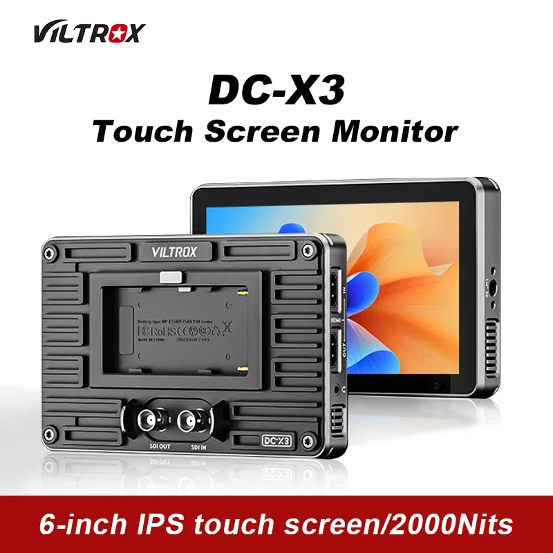 Viltrox DC-X2 DC-X3 Portable Monitor 4K Touch Screen Camera Monitor for Vedio 6 Inch