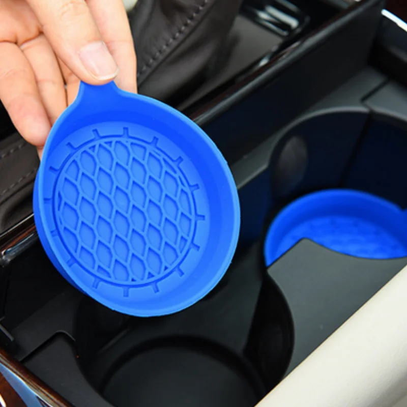 Car Coaster Non-Slip Silicone Mat For Car Water Cup Auto Interior Anti-Slip Cup Pad Drink Holder Mat Decoration Accessories