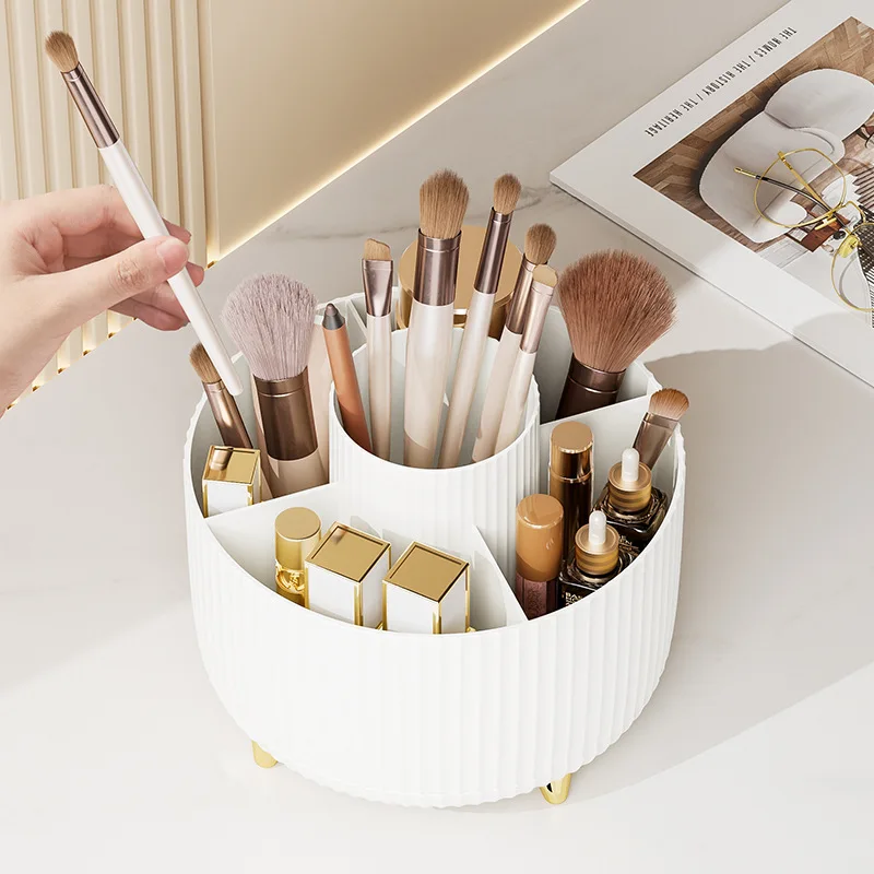 

360° rotating makeup brush storage tube cosmetics storage rack home dressing table eye shadow brush lipstick office pen holder