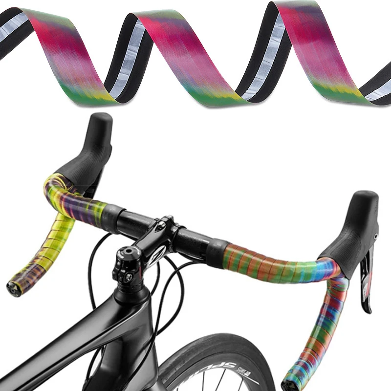 Nastro Manubrio Bici Colorato Antiscivolo - Set Con 2 Tappi, In Schiuma Gomma, Per Bici Da Corsa