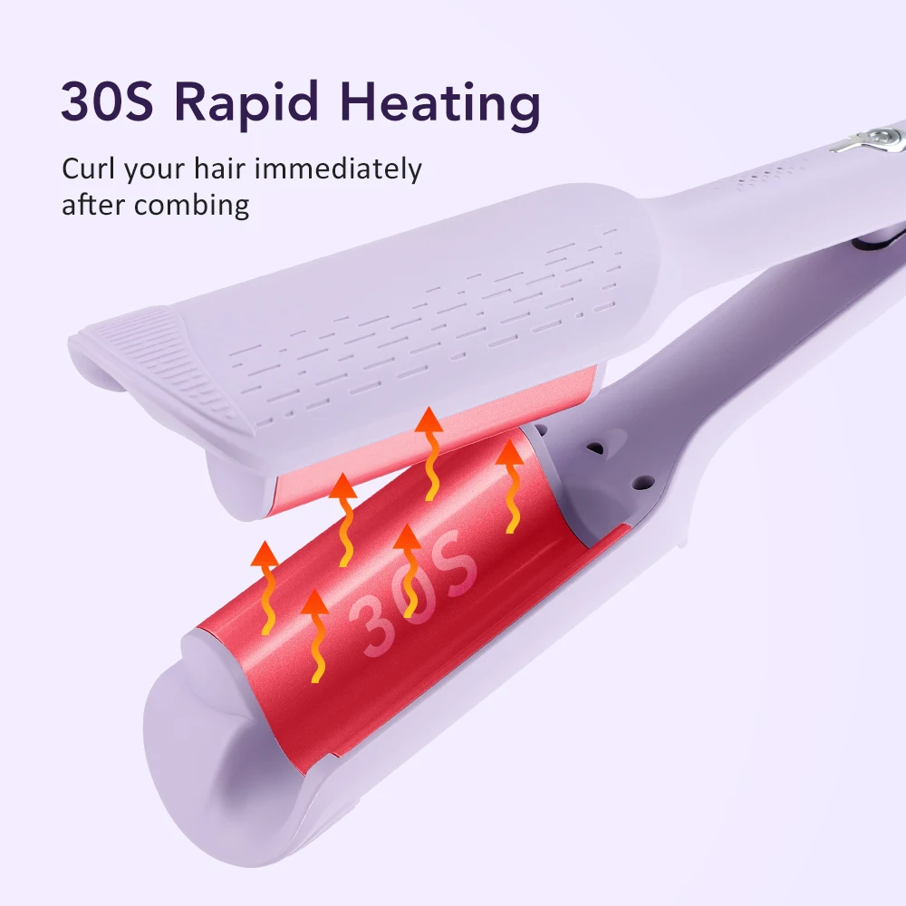 32mm Deep Waver Hair Curling Iron 4 Temperature Adjustable Fast Heating Hair Curler Egg Roll  Woman Lasting Styling Curling Tool
