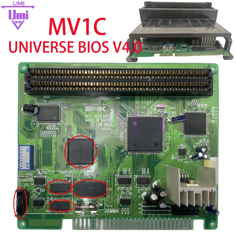 MVSマザー！MV-1A対戦仕様ユニバーサルBIOS取説SNKネオジオNEO-MVH小型