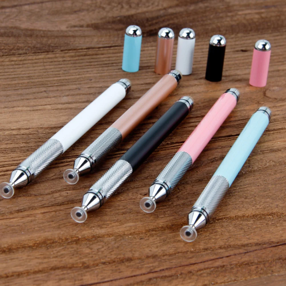 

2 in 1 Metal Painting Dual Touch Stylus Active Capacitive Pen for Phone Tablet (Blue)