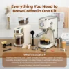 Espresso Machine 20 Bar with Grinder, Professional Espresso Maker with 35 Precise Grind Settings Burr Coffee Grinders Combo 2