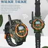 Outdoor Walky Talkies Rechargeable Interphone Toy For Children Green Walkie Talkies Watch For Park Travel Camping Adventures 4