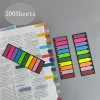 200 Sheets  Transparent Sticky Notes Tab Self-Adhesive Kawaii Clear Bookmarkers Annotation Books Page Marker Stationery 2