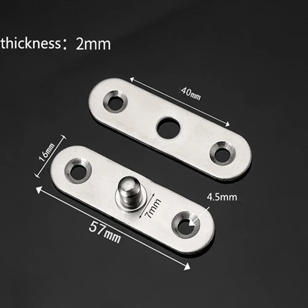 

Durable Brand New Rotating Hinge 360 Degree Accessories Hardware Kit Pivot Repair Tone Hinge Rotary Set Silver