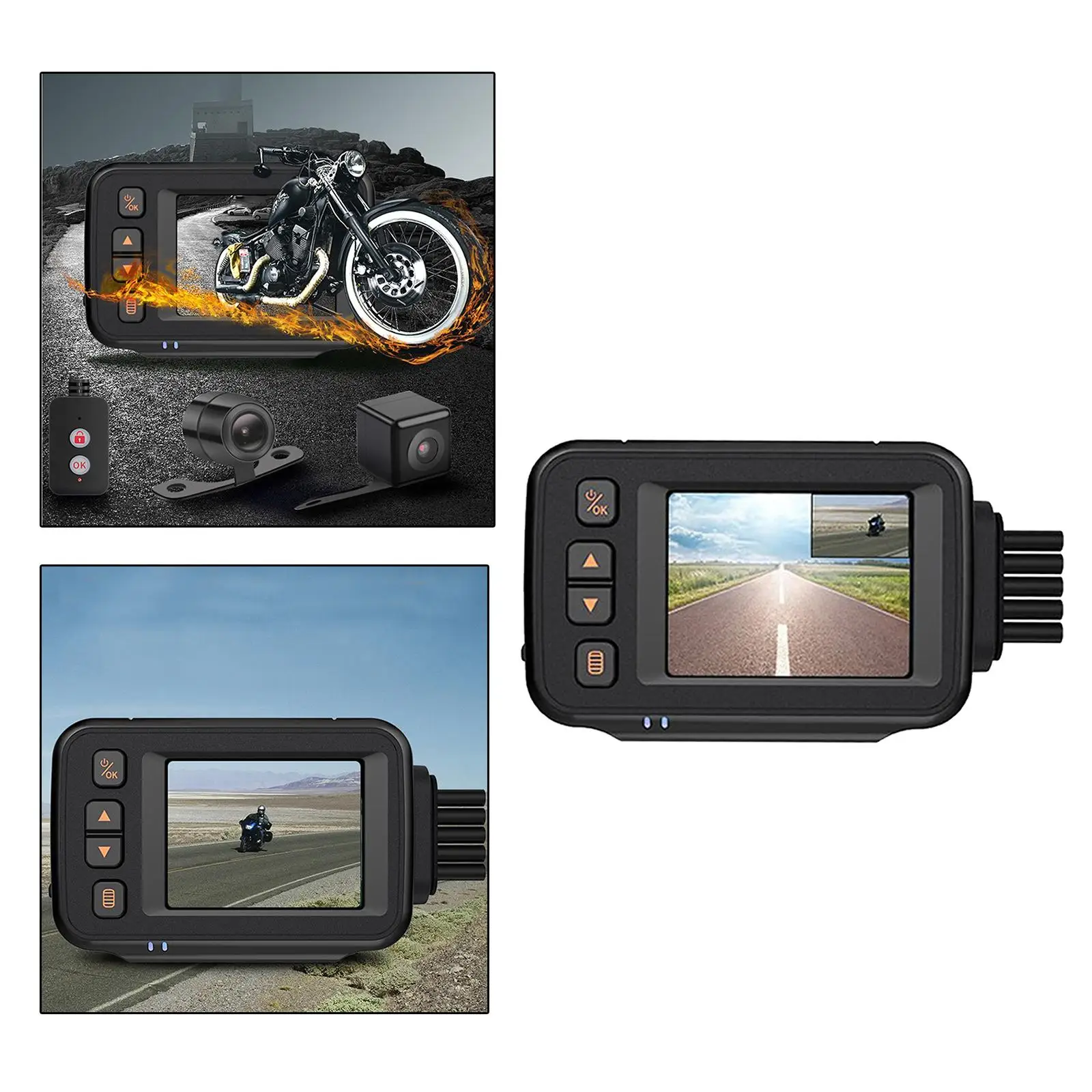 

2" LCD 720P Dual Camera Motorcycle DVR Video Recorder Driving Camcorder