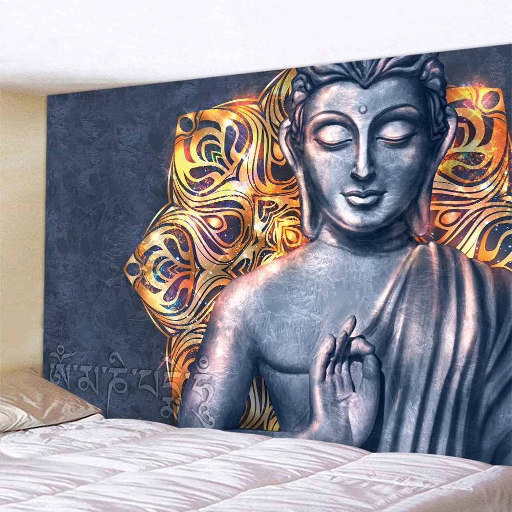 Indian Buddha Meditation Home Decoration Tapestry Mandala Tapestry Hippie Bohemian Decorative Yoga Mat Bedroom Wall Decor Tapiz
