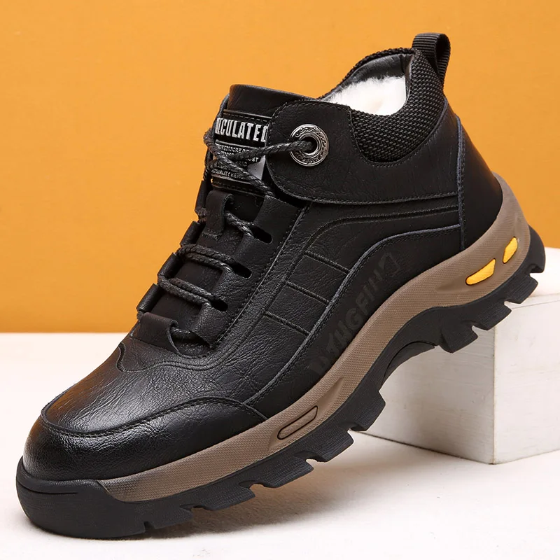 

Outdoor Men ankle boots Hiking Shoes fashion Autumn Winter snow boots New Fashion Wear-resistant plush warm winter boots men