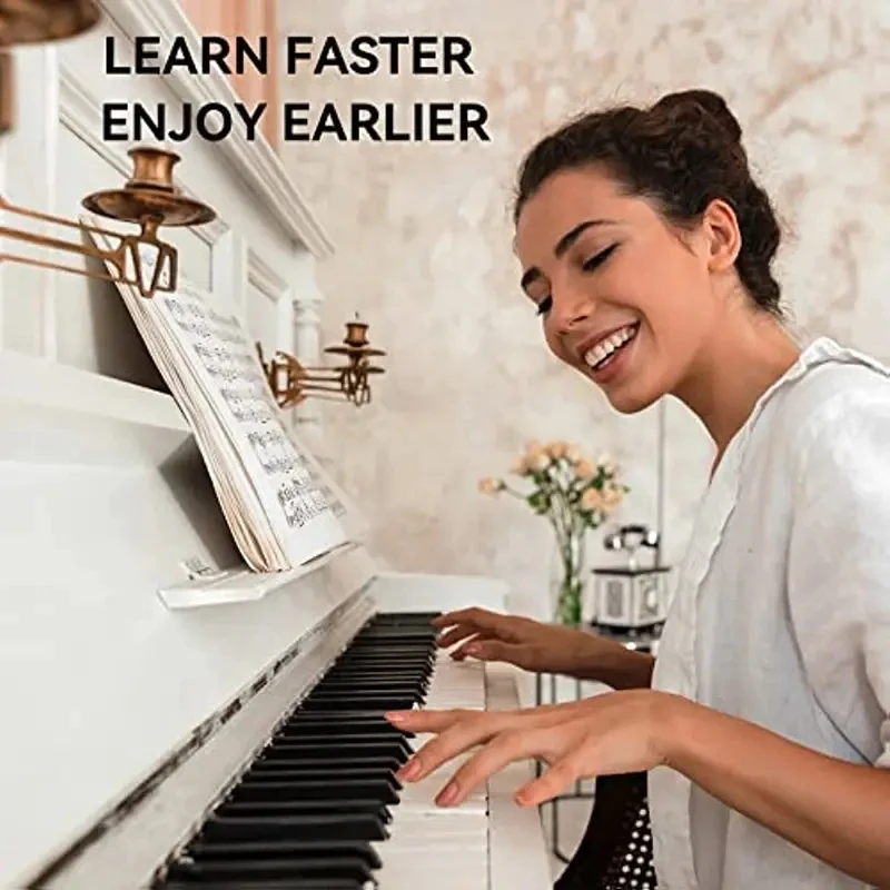 Reusable Silicone Piano Keyboard Note Labels-Perfect for Kids & Beginners Learning Piano Notes 1PC piano keyboard stickers