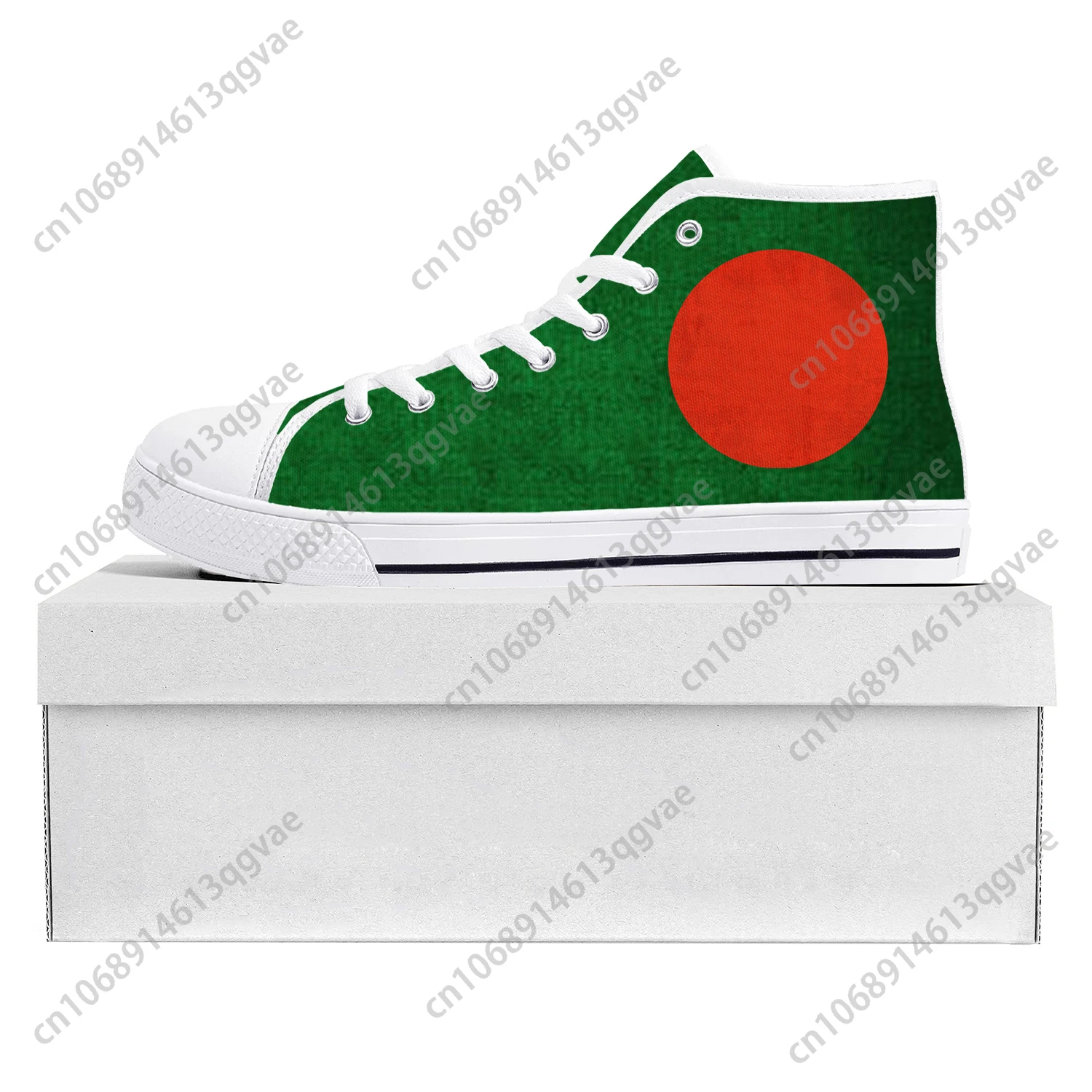 Bangladesh Flag High Top High Quality Sneakers Mens Womens Teenager Canvas Sneaker Bangladesh Casual Couple Shoes Custom Shoe
