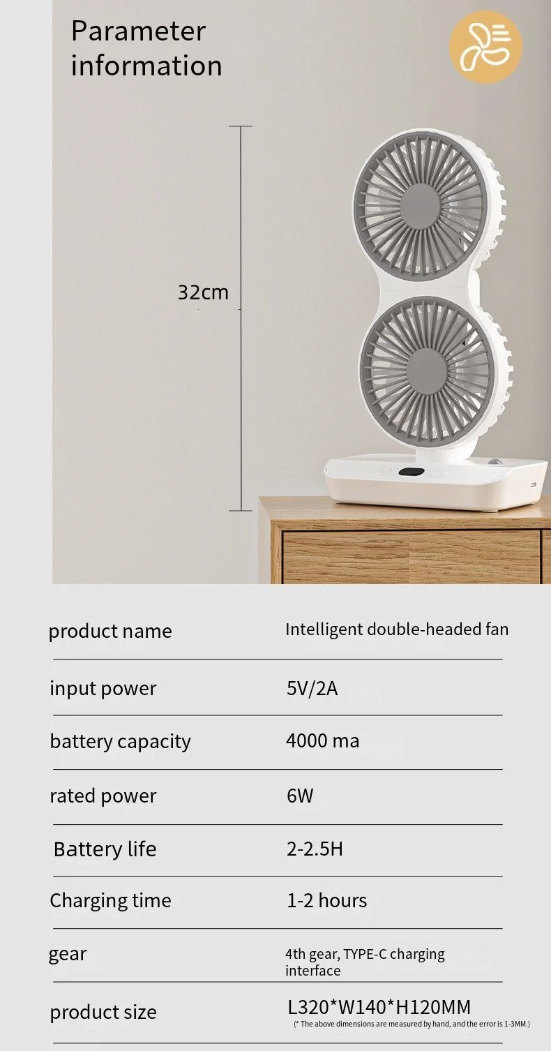 Ventilador portátil a pilhas