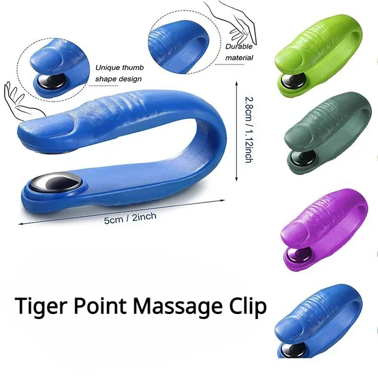 

Finger Joint Tiger Point Massage Clip Acupressure Hand Pressure Clip Meridian Massager Headache Migraine Relief Stress Anxiety