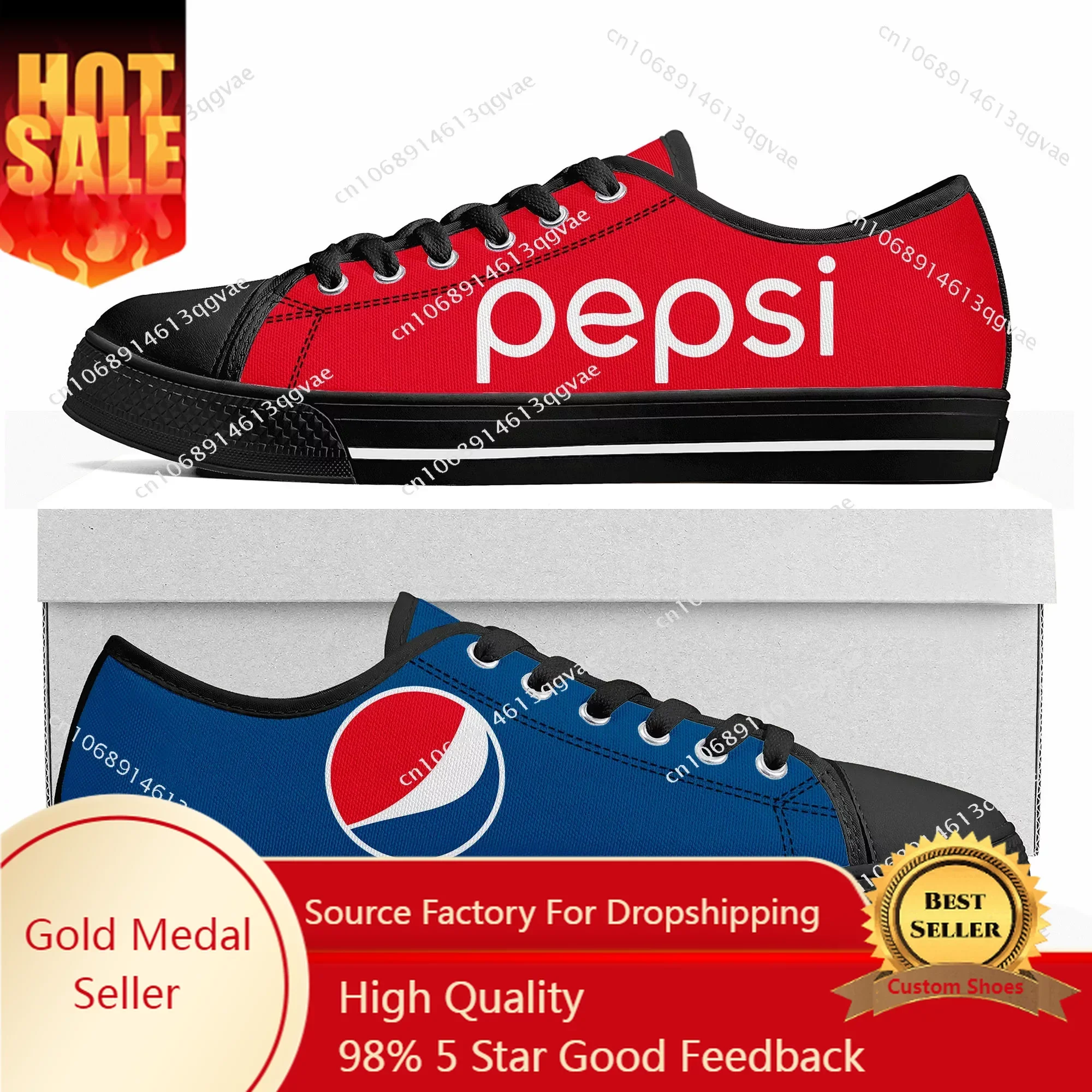

P-Pepsi-Cola Low Top High Quality Sneakers Mens Womens Teenager Tailor-made Shoe Canvas Sneaker Casual Couple Shoes Black
