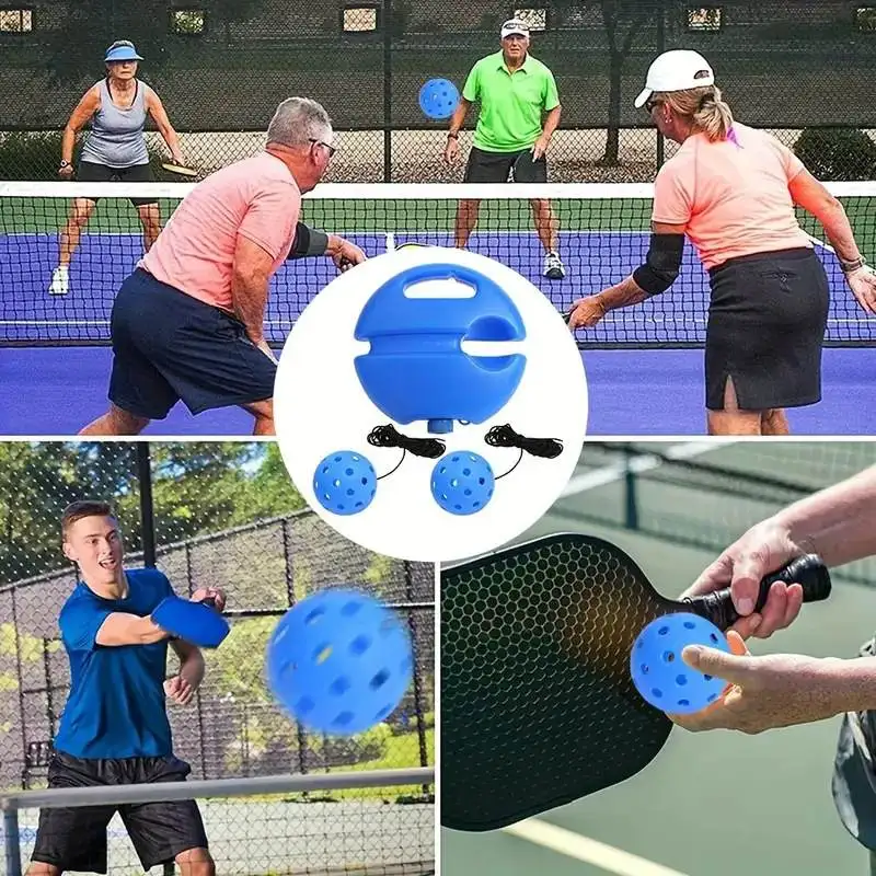 Heavy-Duty Solo Tennis Training System with Stable Base and High-Elasticity Rope