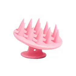Silicone Scalp & Body Massage Brush for Hair Washing and Spa Treatment (Pink)
