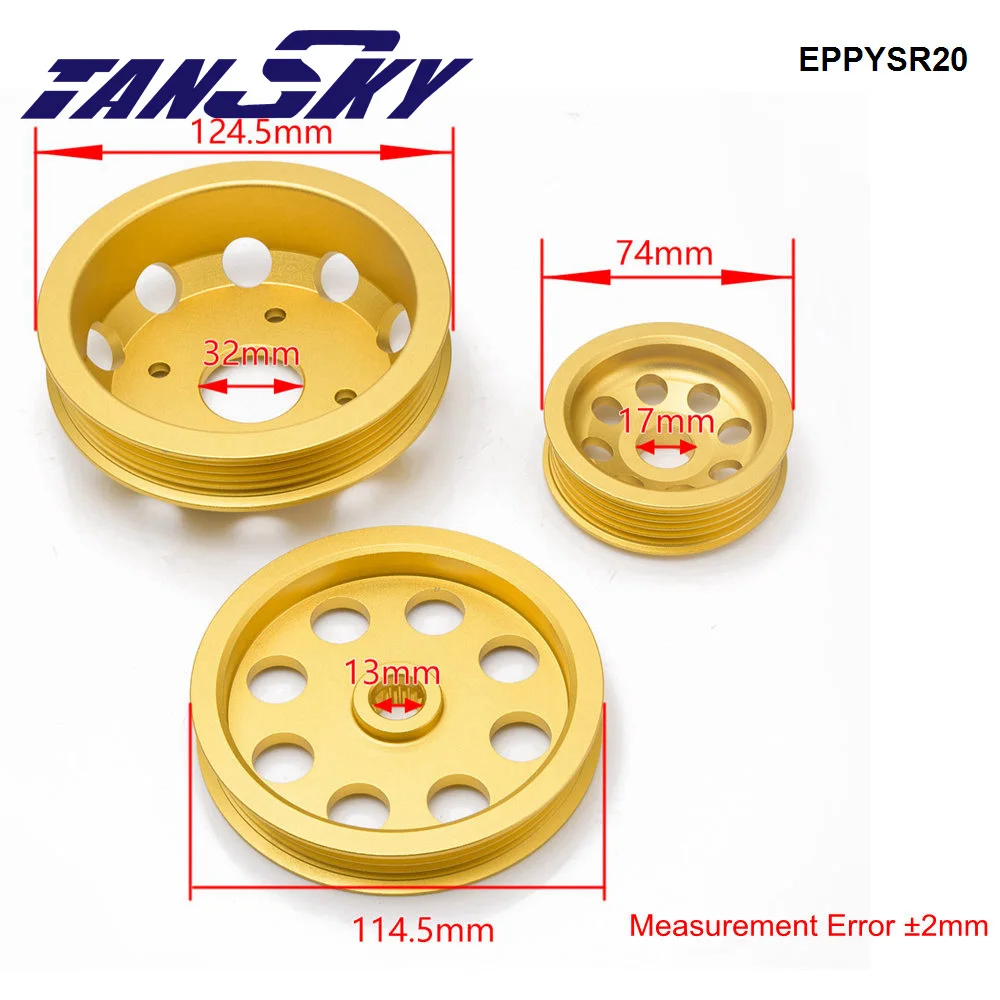TANSKY Light Weight Pulley Set Performance Water Pump Alternator For Nissan SILVIA S14 S15 SR20 EPPYSR20