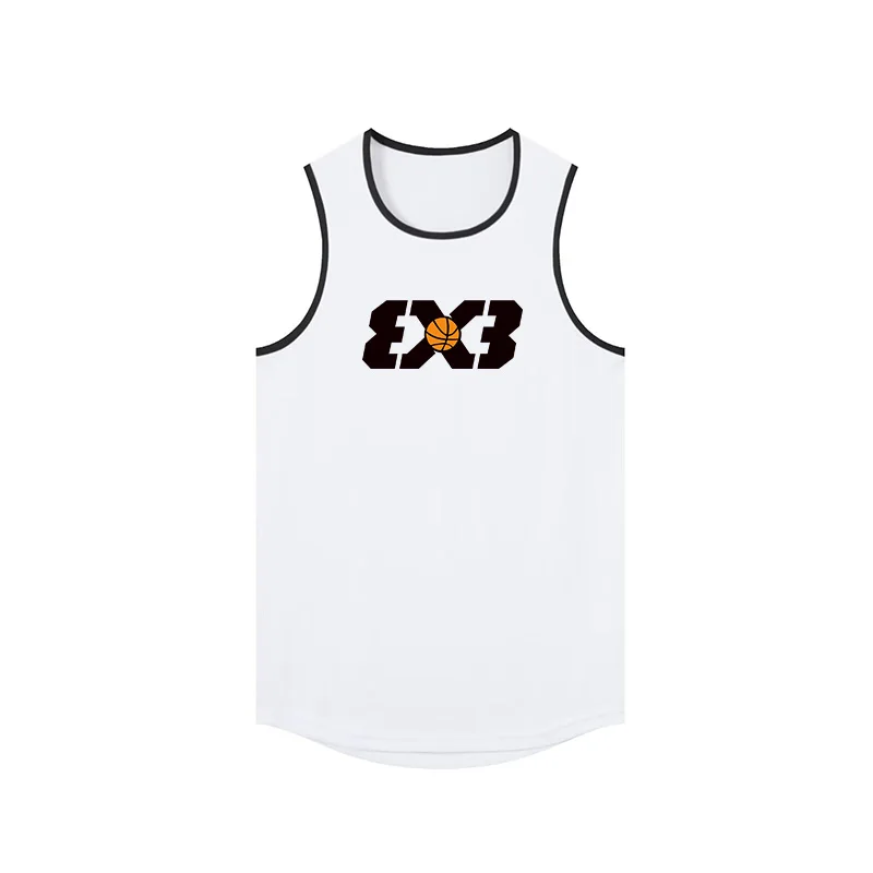 American 3X3 Basketball Sports Vest Men Summer Sleeveless Quick-drying Gym Fitness Running Loose Equipment Training T-shirt basketball jerseys men sport tees