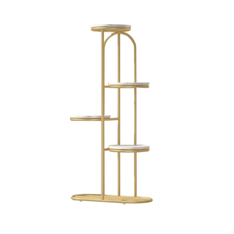 Creative Flower Pot Stand Iron Plant Display Holder Living Room Floor Storage Rack Balcony Modern Indoor Organizer Decorative