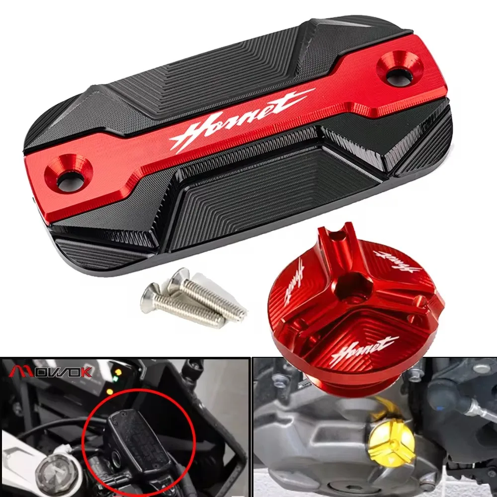 Motorcycle Oil filler cap Brake Reservoir Cover for Honda Hornet 600 900 CB600F 1998-2014 CB750-2025