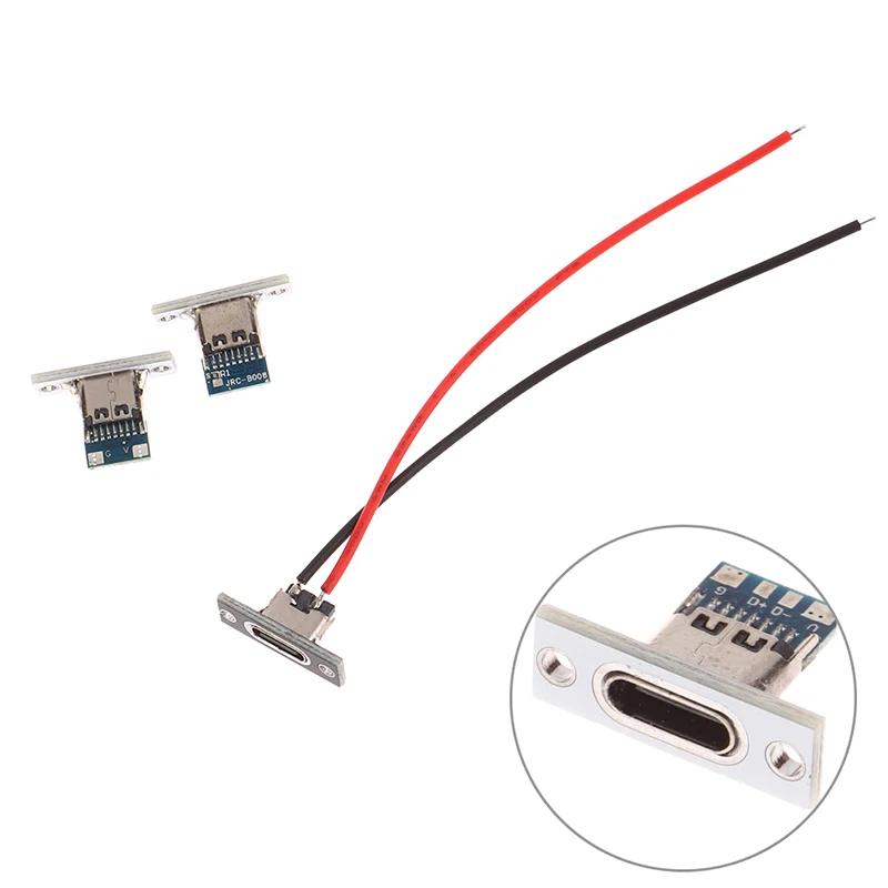 USB 잭 유형-C 2Pin 2P 4P 솔더 조인트 암 커넥터 잭 충전 포트 USB 유형 C 소켓 커넥터의 방수 스트립 라인 ...