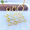 925 Sterling Silver Needle Vintage Luxury Small Earrings Fashion 18K Gold Hoop Earrings for Women Trend Piercing Jewelry Aretes 2