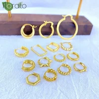 925 Sterling Silver Needle Vintage Luxury Small Earrings Fashion 18K Gold Hoop Earrings for Women Trend Piercing Jewelry Aretes 2