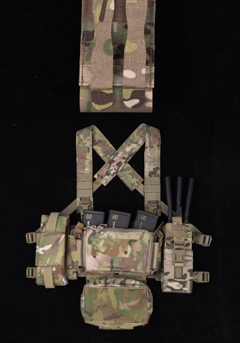 Leichte MOLLE-Radiotasche, Schnellverschluss-Universalhalter für PRC-152/148/163 Walkie Talkies, Outdoor-Airsoft-Nutzung aus Nylon – Detail 5