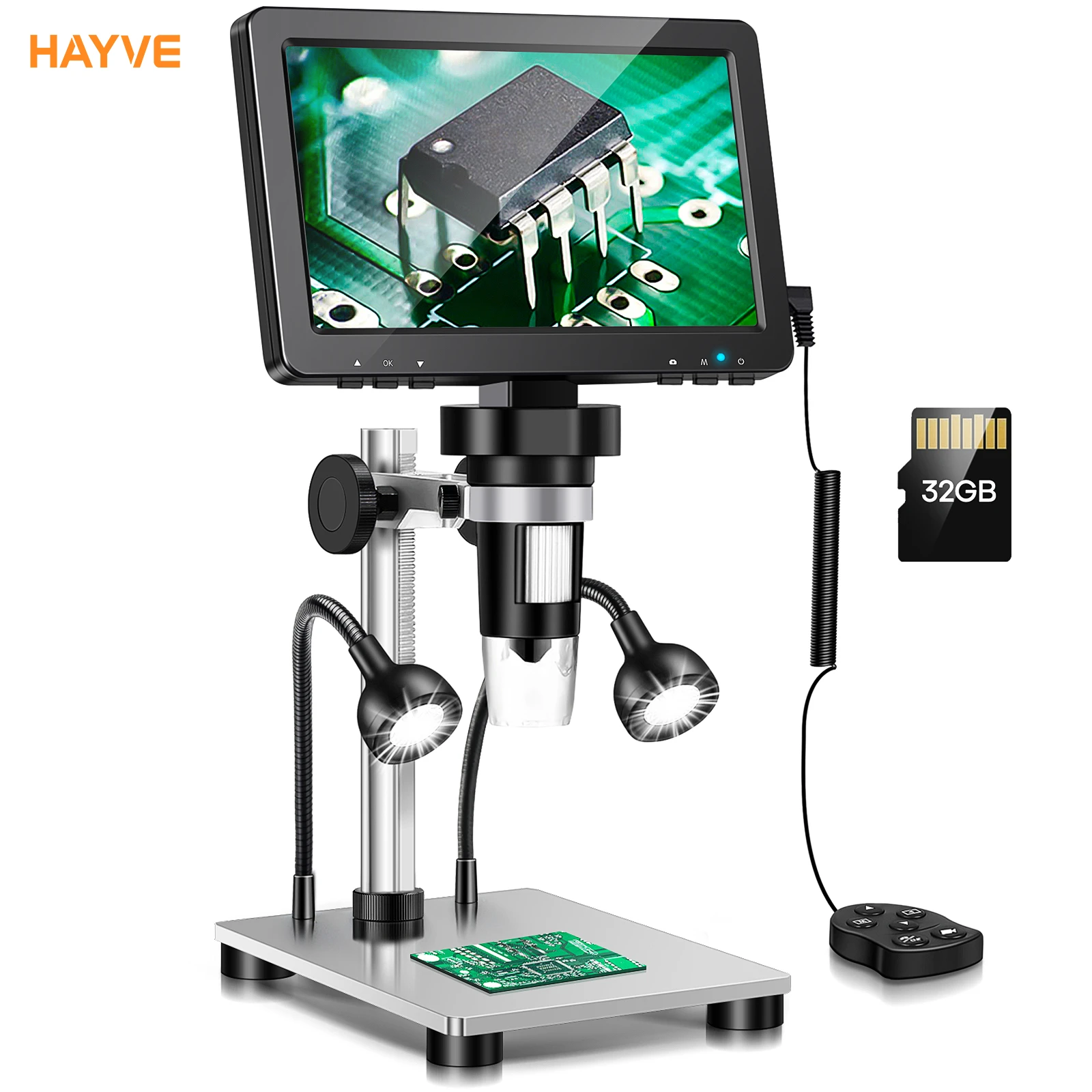 Hayve Digital Microscope 1200x Soldering Microscope For Coin 12mp Pcb