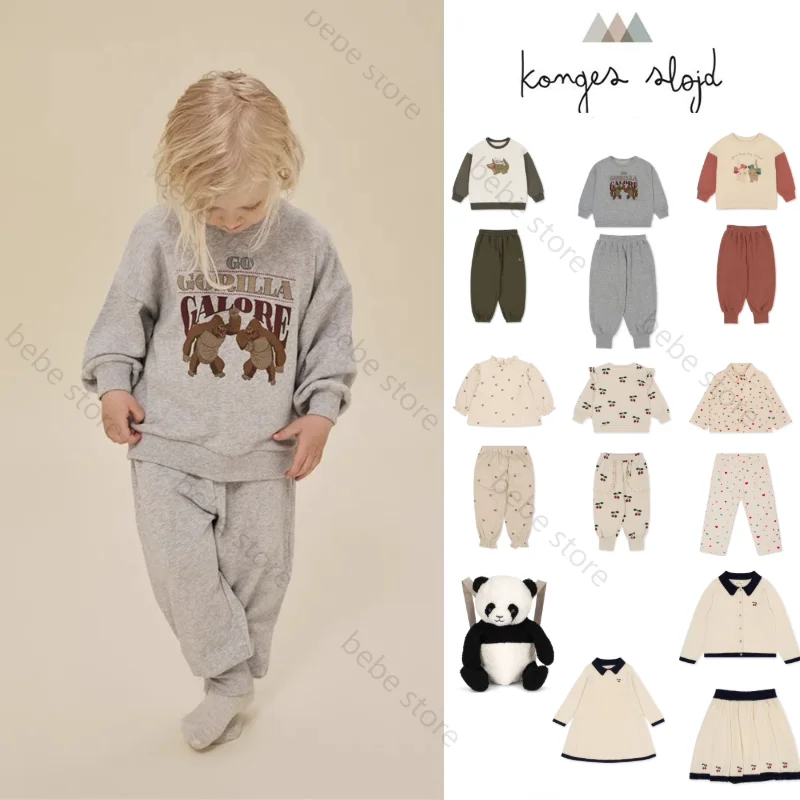 

Spot 24ss new products! Denmark Konges Slojd boys and girls long sleeve sweater pants shorts cute and comfortable.