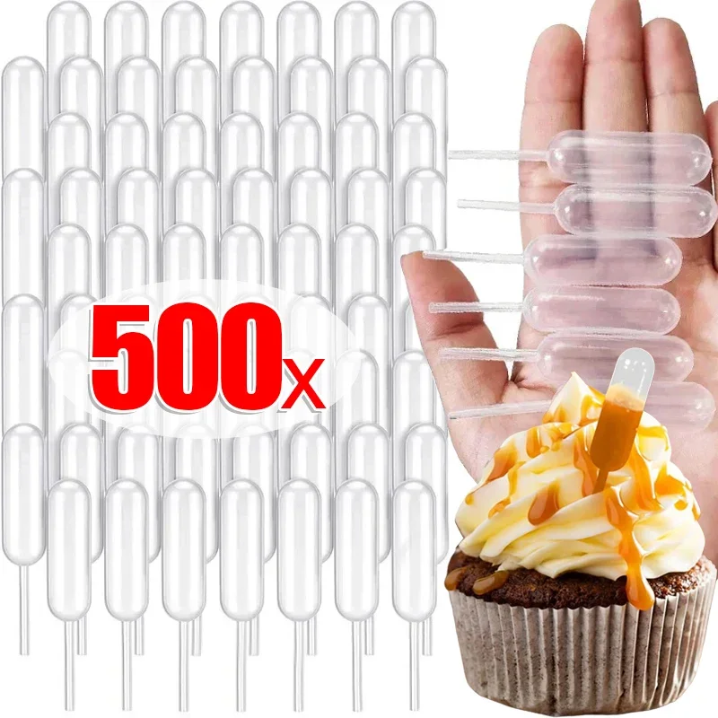 Mini Liquid Squeeze Droppers 4ml Disposable Jam Dropper For Cupcake Sauce Transfer Pipettes Droppers Stuffed Cake Dessert Tools disposable dropper
