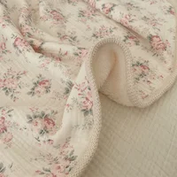 Couverture en Mousseline à Imprimé Floral pour Bébé, Couette pour l'Été, Couette pour Nourrisson, Juste de Sieste, Literie d'Hiver 4