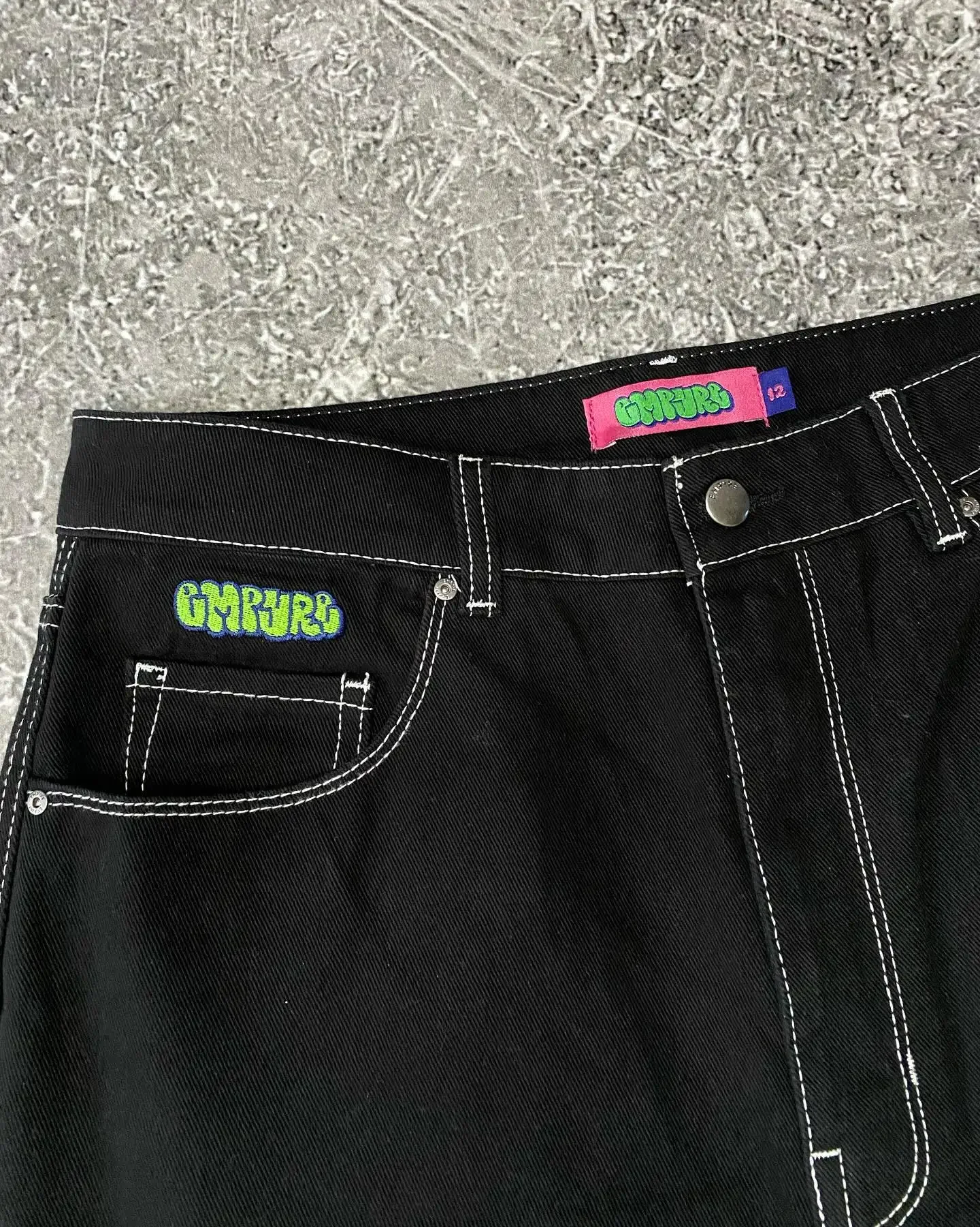 American Street Retro Cartoon Letter Embroidery Denim Shorts Baggy Wide-leg Jeans Men Y2k Hip Hop Casual Versatile Shorts Women men jeans denim pants denim shorts summer jeans shorts