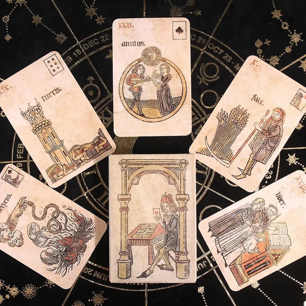 The Silson Lenormand Coloured 36 Card Tarot Deck Oracle Card Game Board Game Divination 2