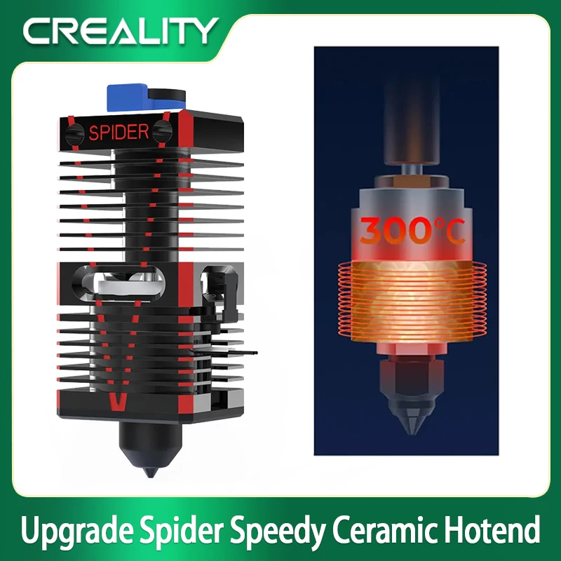 

CREALITY паук скоростной керамический Hotend Kit 300 ℃ высокотемпературная печать с высоким потоком Hotend для фотографий/5/Ender-3/20 3D принтеров