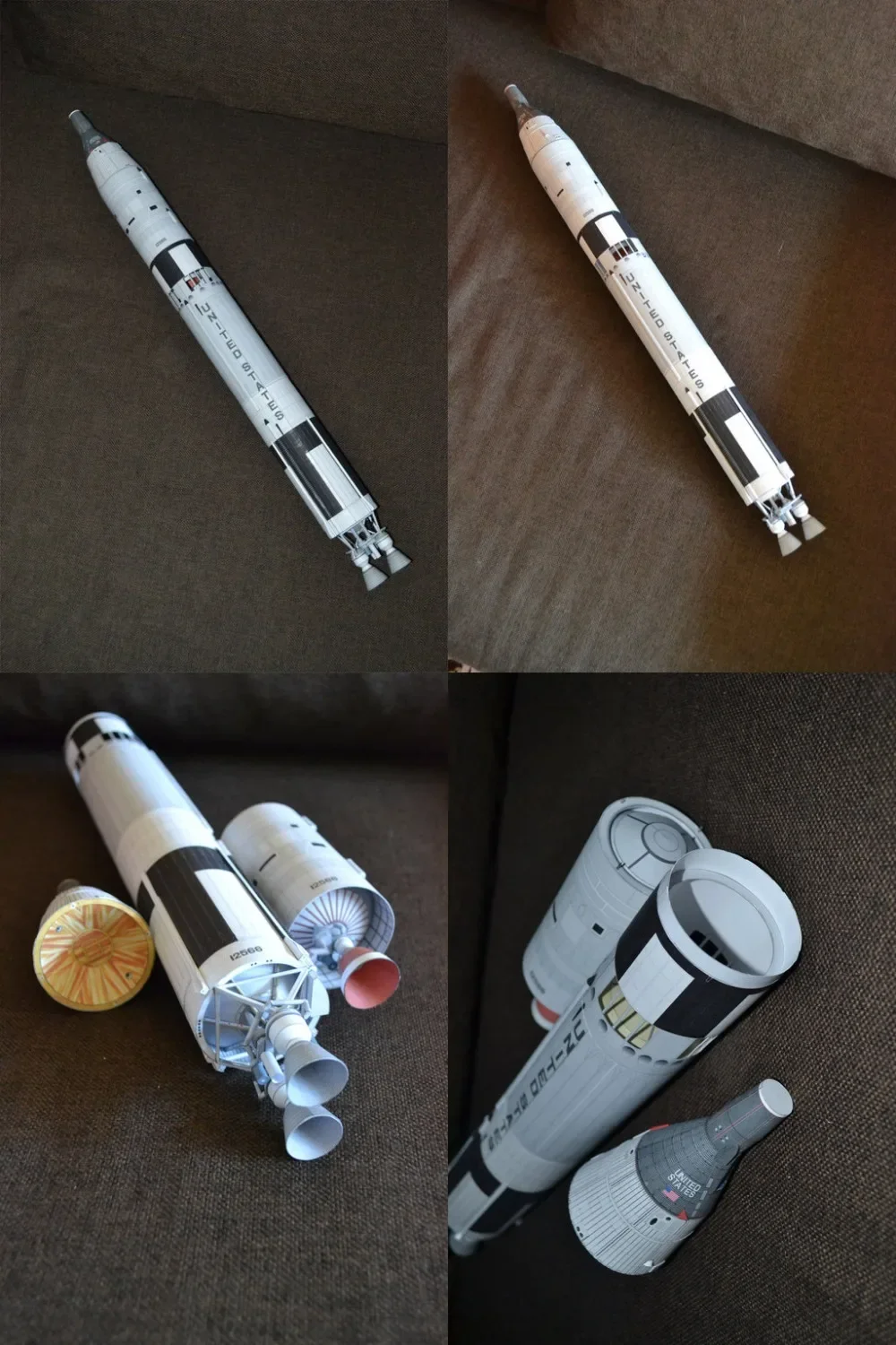 1/48 USA Launch Vehicle Gemini-Titan XI Rocket 3D Paper Model Puzzle Student Hand Class DIY Space Papermodel Toy