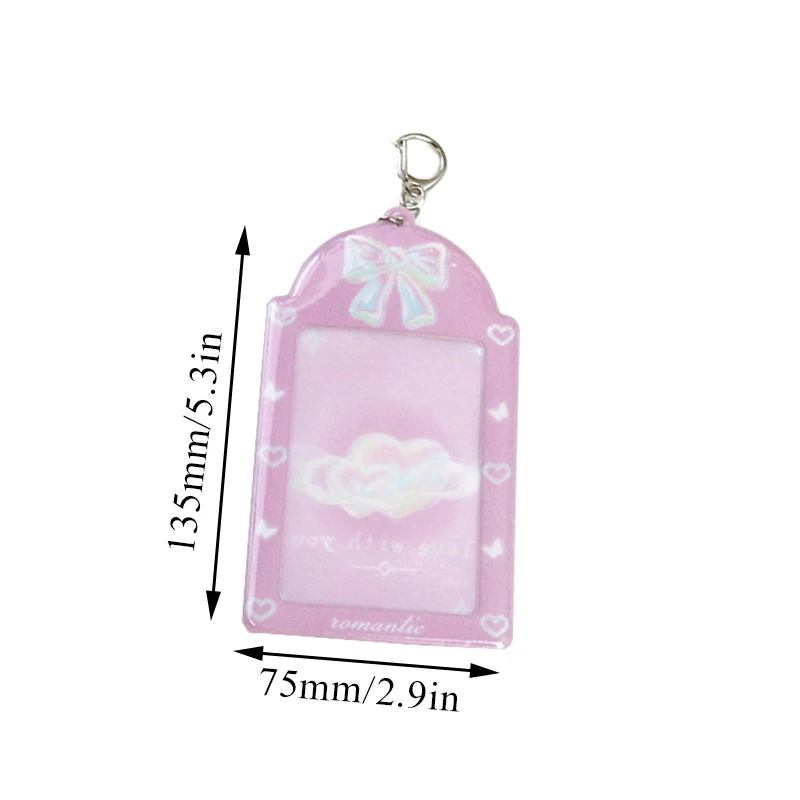 Three Inch Card Sleeve Love Card Sleeve Small Card Storage Book Printed Card Sleeve Key Chain Pendant Korean Style INS Cartoon 6