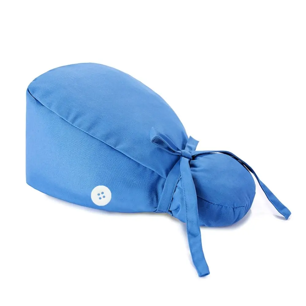 Cotton Work Scrubs Hat Beauty Agency Lab Doctor Dentist Nursing Hats Dustproof Bouffant Adjustable Medical Cap 1Pc
