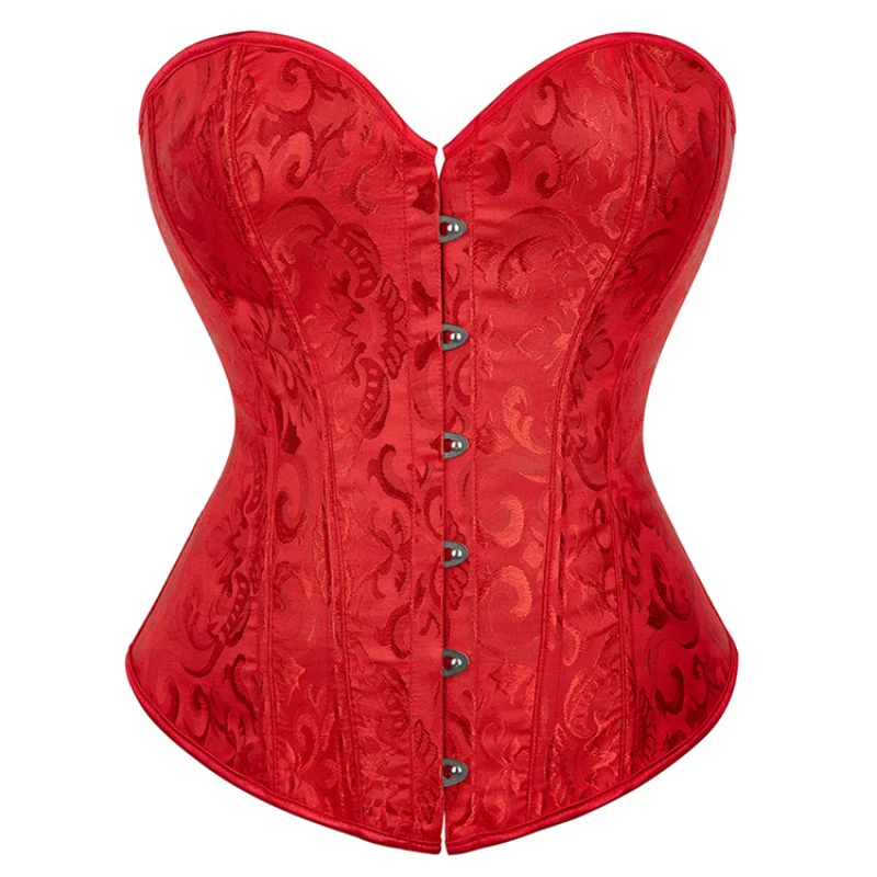 

Steampunk Corset for Women Lace Up Bustiers Top Classic Corsetto Plus Size Zip Boned Bustier Halloween Evening Party Costume